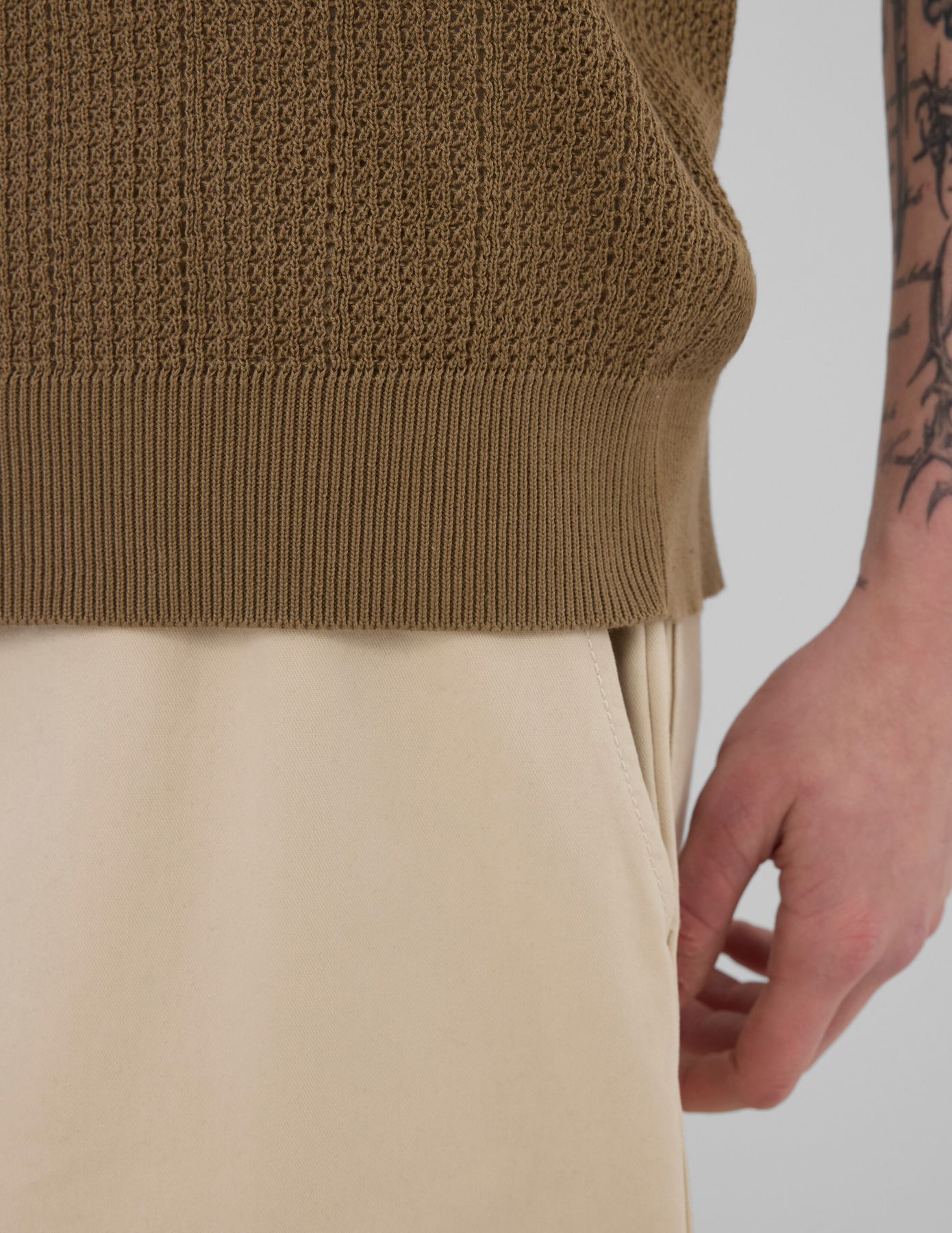 Polo maille ajour&eacute;e