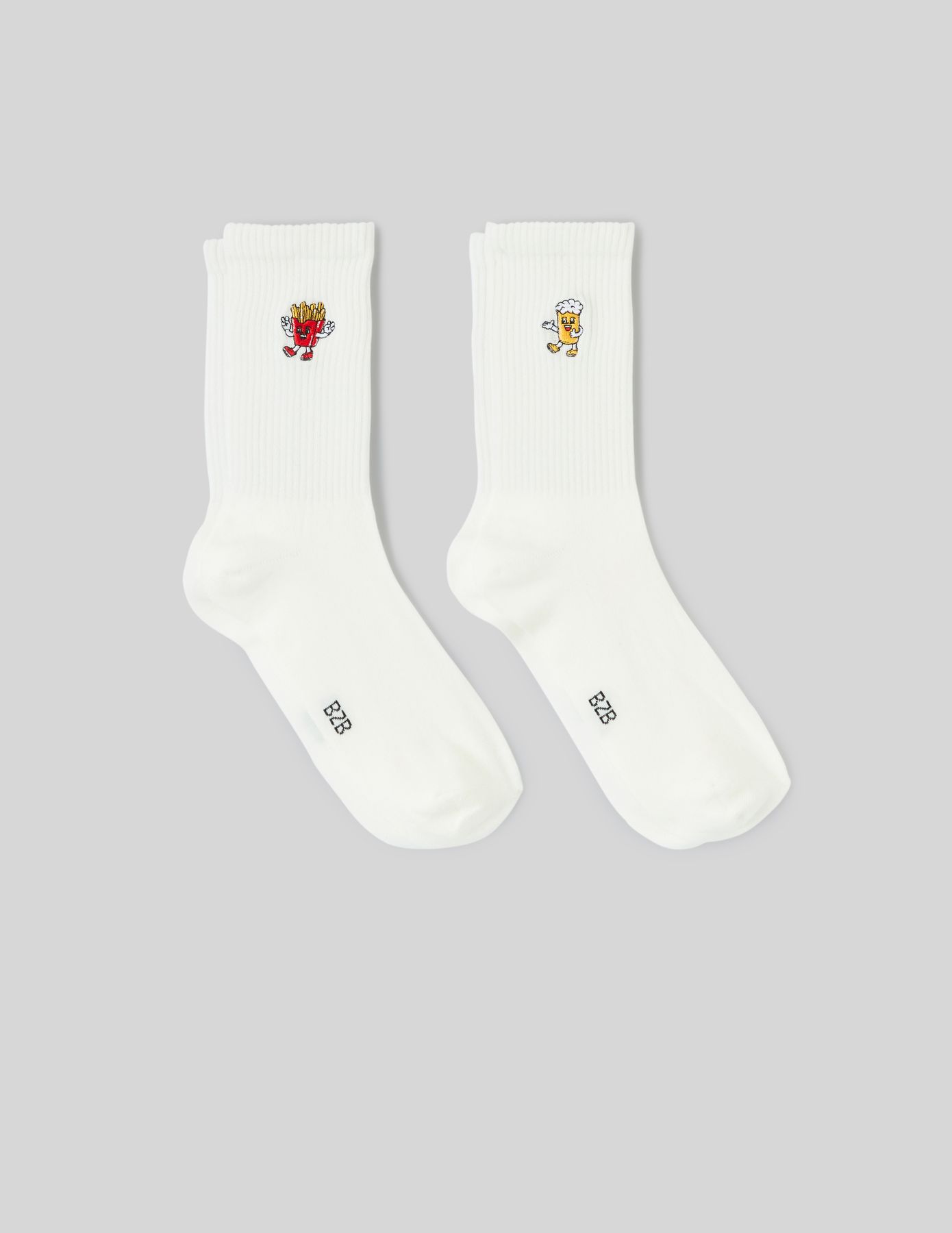 Lot de 2 chaussettes brod&eacute;e