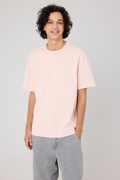 T-shirt lourd touché peau de pêche