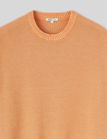 Pull col rond teint en pièce