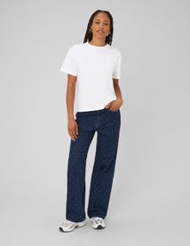 Jean straight &agrave; strass