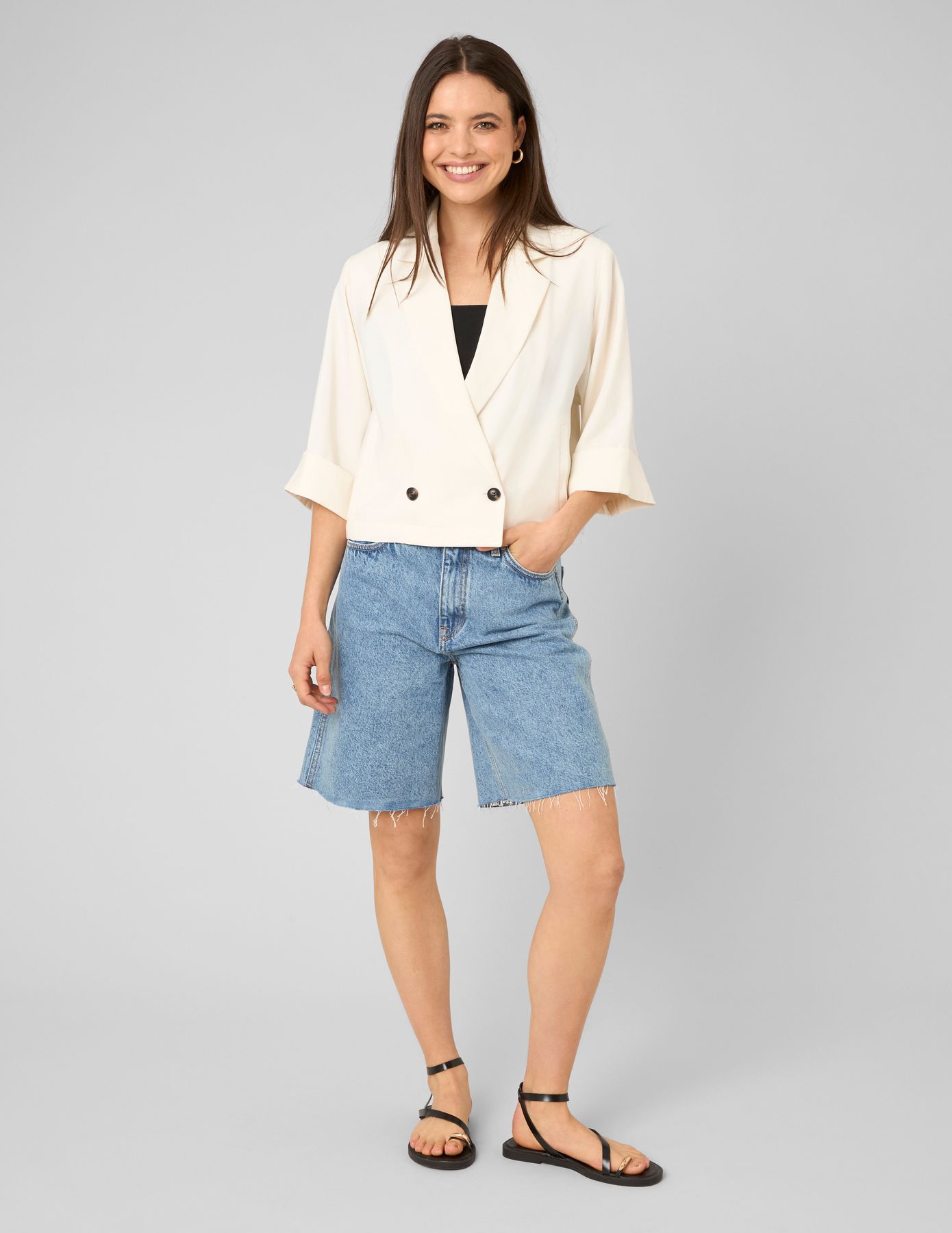 Veste blazer crois&eacute;e