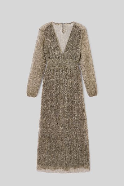 Robe longue plissée