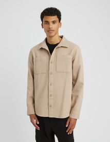 Surchemise unie gaufr&eacute;e