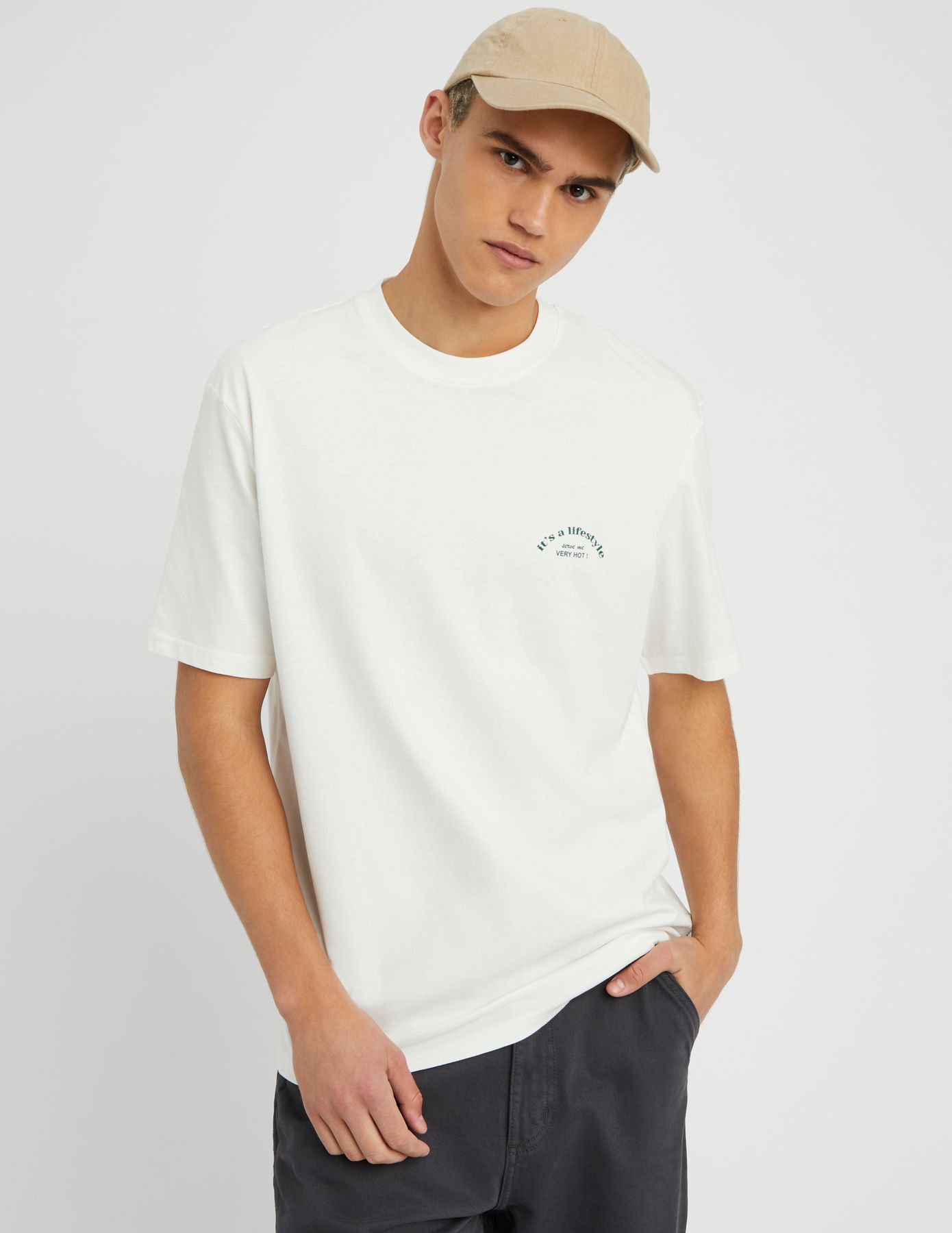 T-shirt imprim&eacute; devant dos