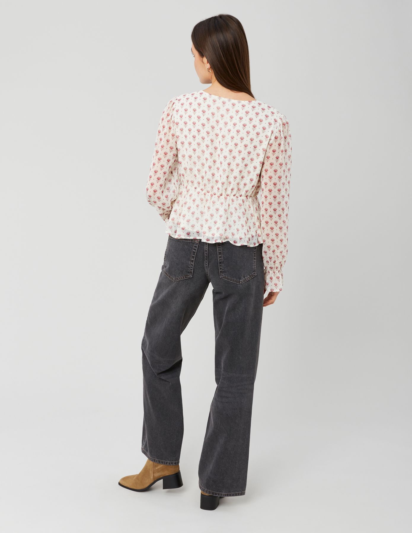 Blouse en voile imprimé