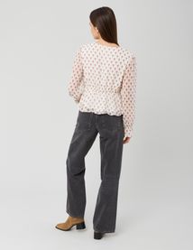 Blouse en voile imprimé