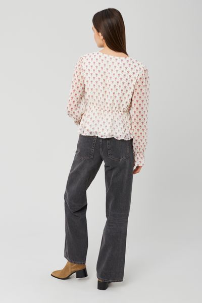 Blouse en voile imprimé