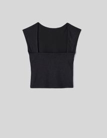 T-shirt dos nu paillet&eacute;