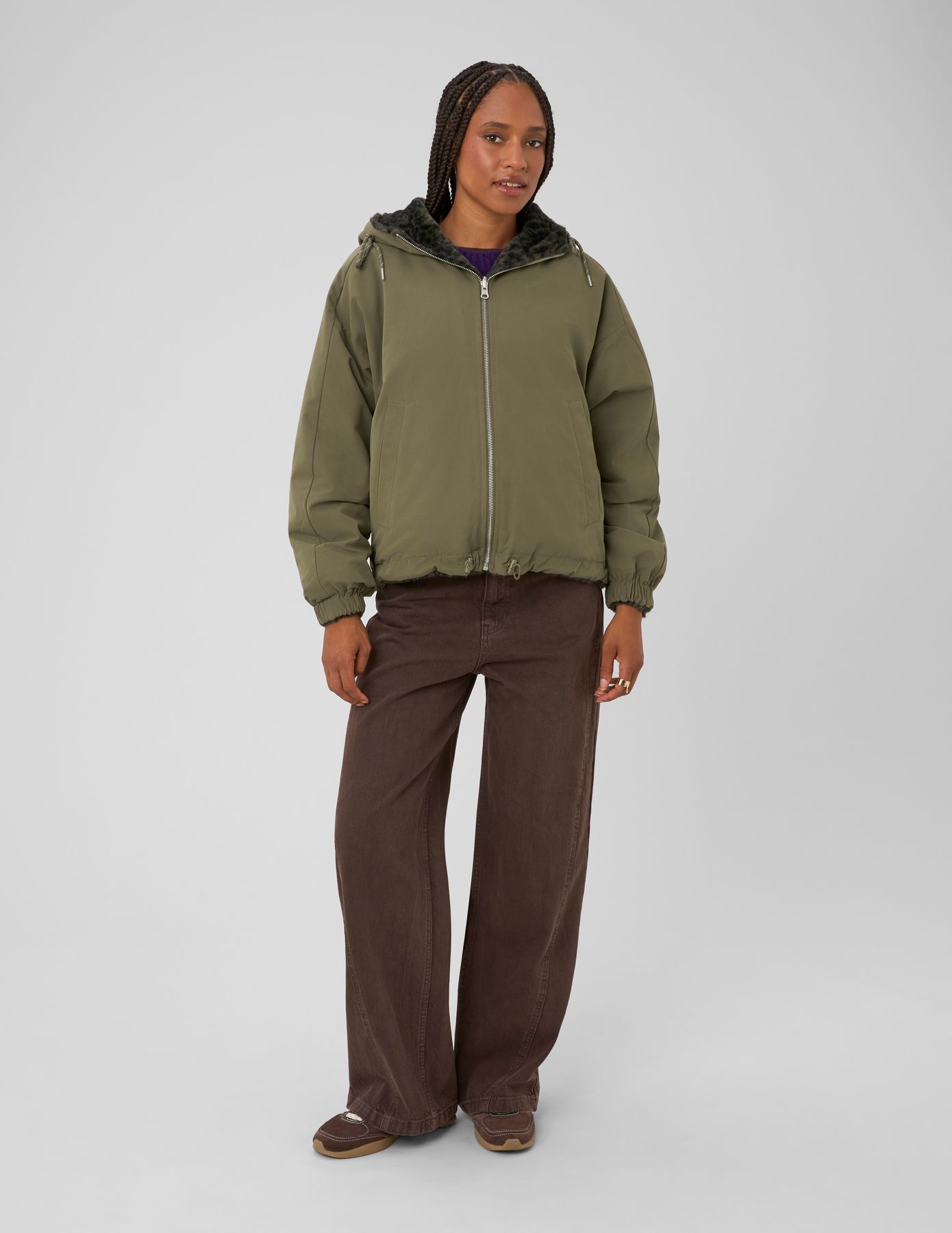 Parka r&eacute;versible l&eacute;opard