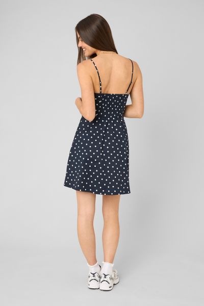 Robe &agrave; bretelles pois