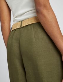 Pantalon lin avec ceinture
