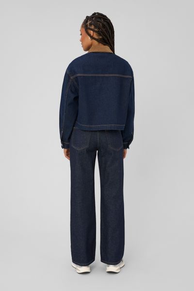 Veste en jean col velours