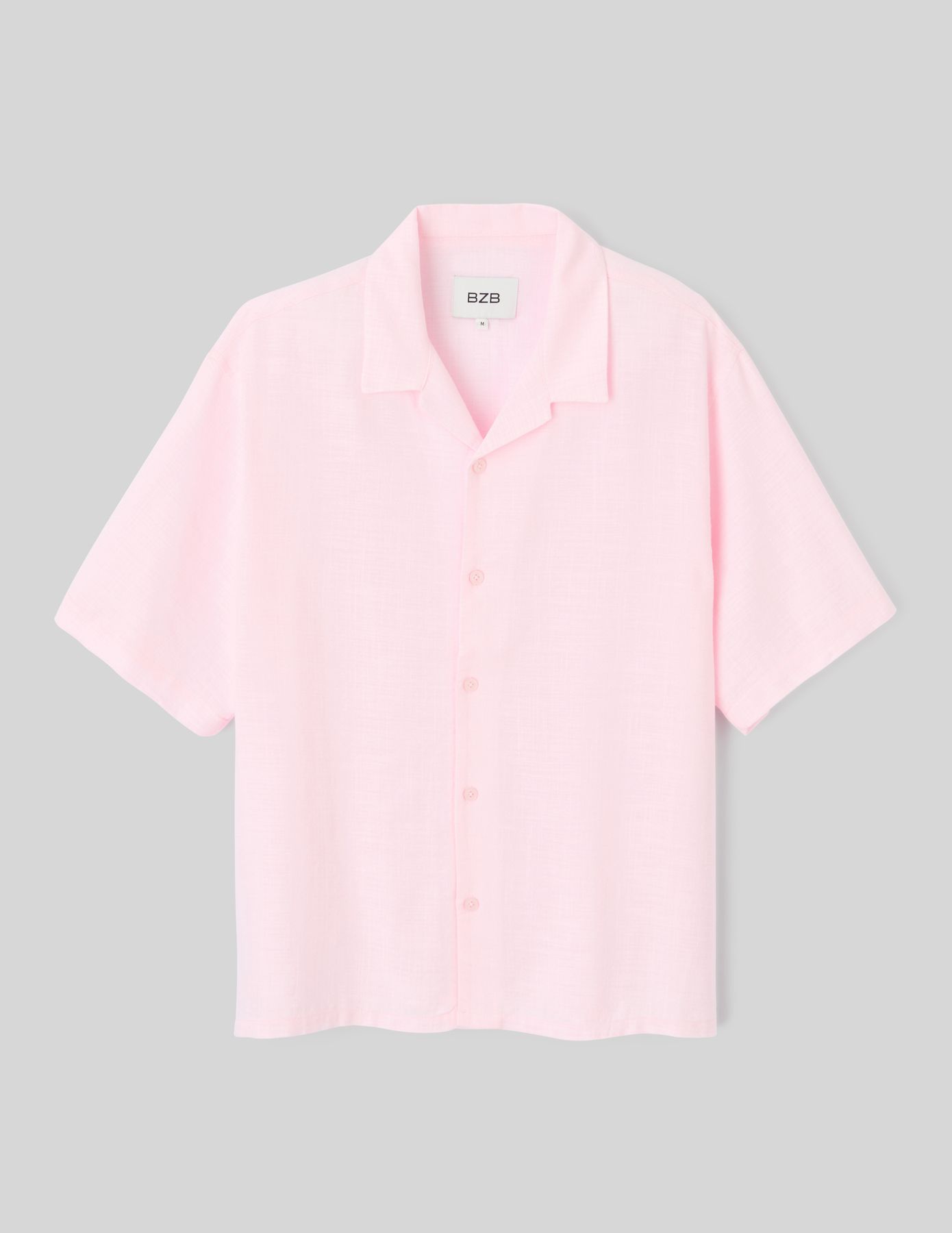 Chemise manches courtes rose
