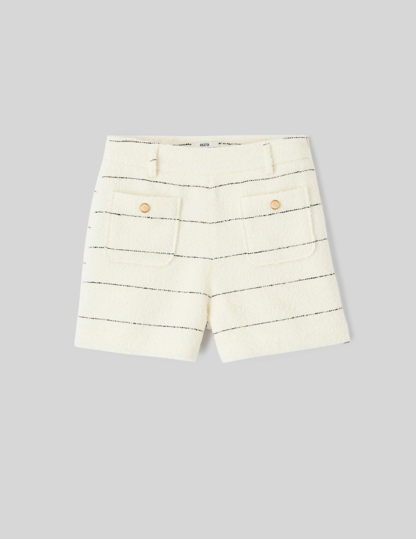 Short en tweed rayé