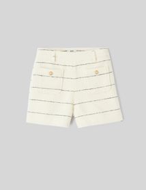Short en tweed rayé