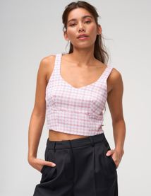 Top corset en tweed