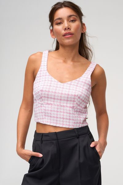 Top corset en tweed