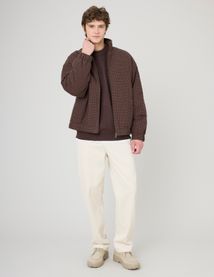 Blouson zipp&eacute; &agrave; carreaux