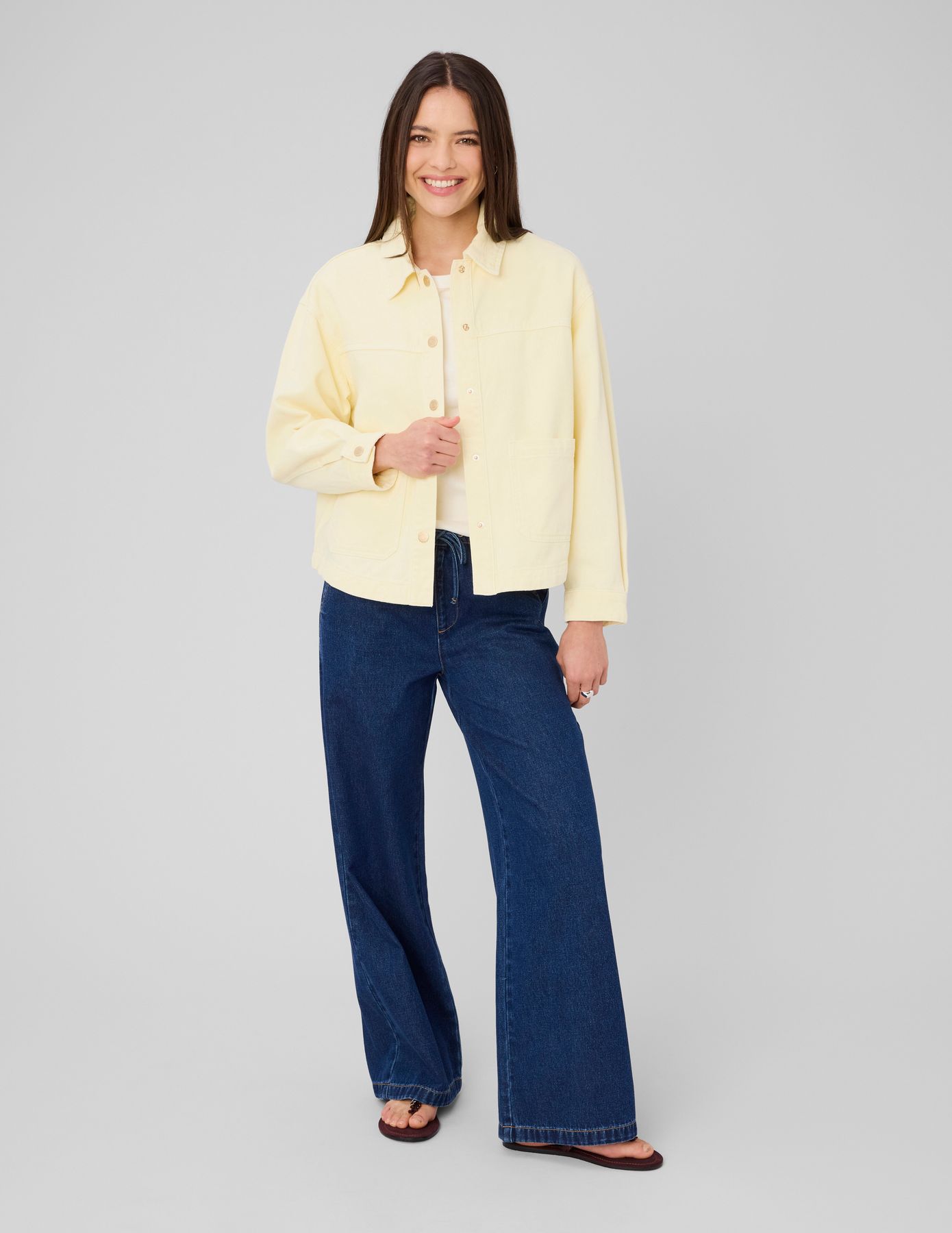 Veste en twill jaune