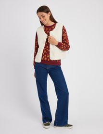 Gilet sans manches en sherpa