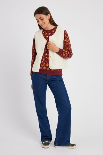 Gilet sans manches en sherpa