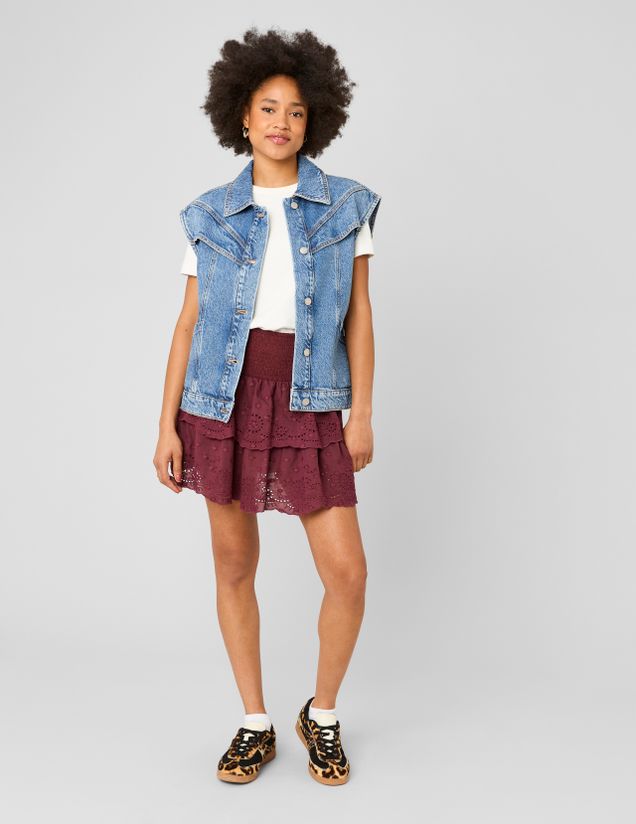 Veste denim sans manche