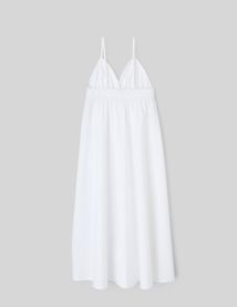 Robe longue en popeline