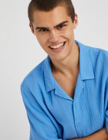 Chemise manches courtes gaze de coton