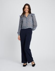 Chemise en voile imprimée