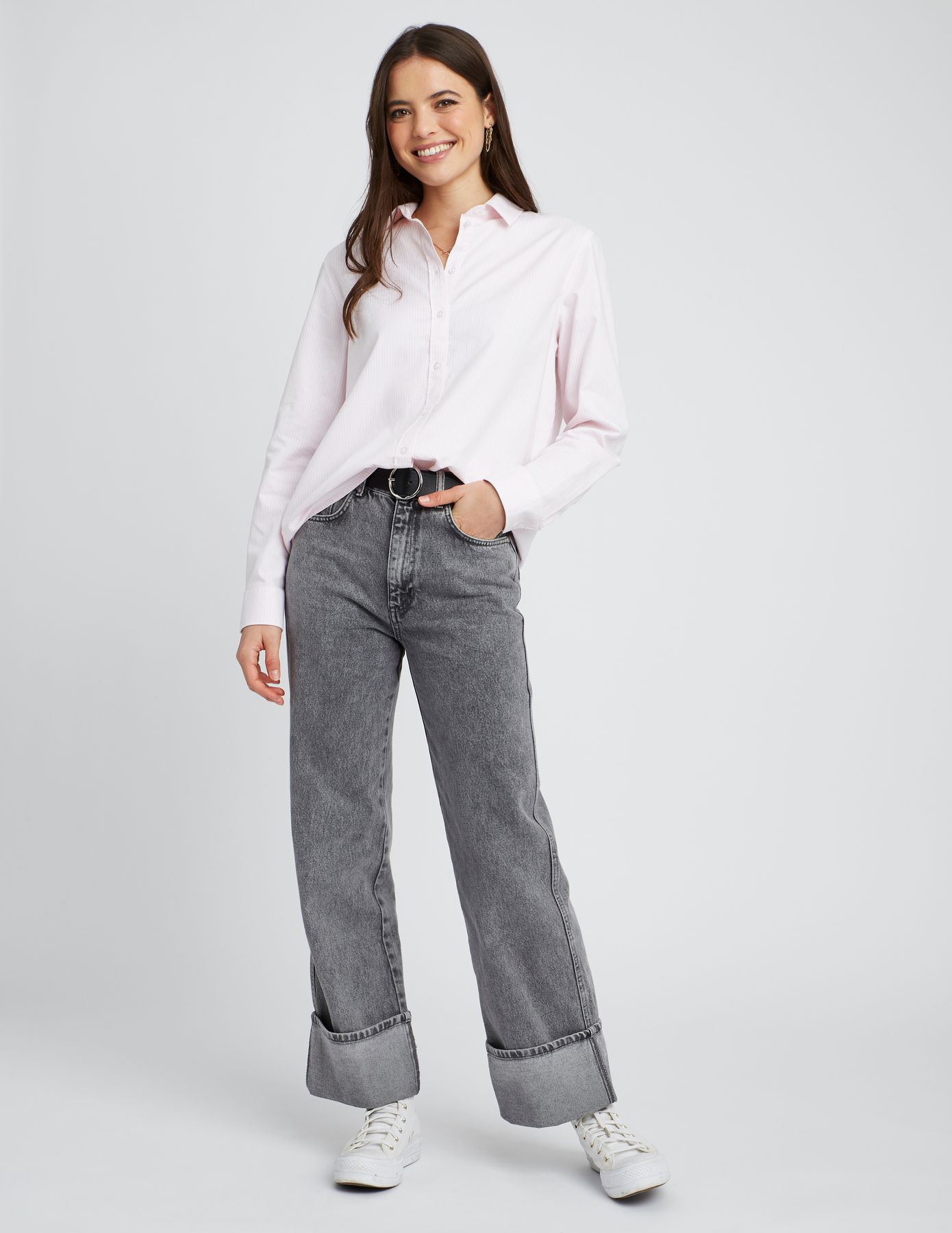 Chemise oxford rayée