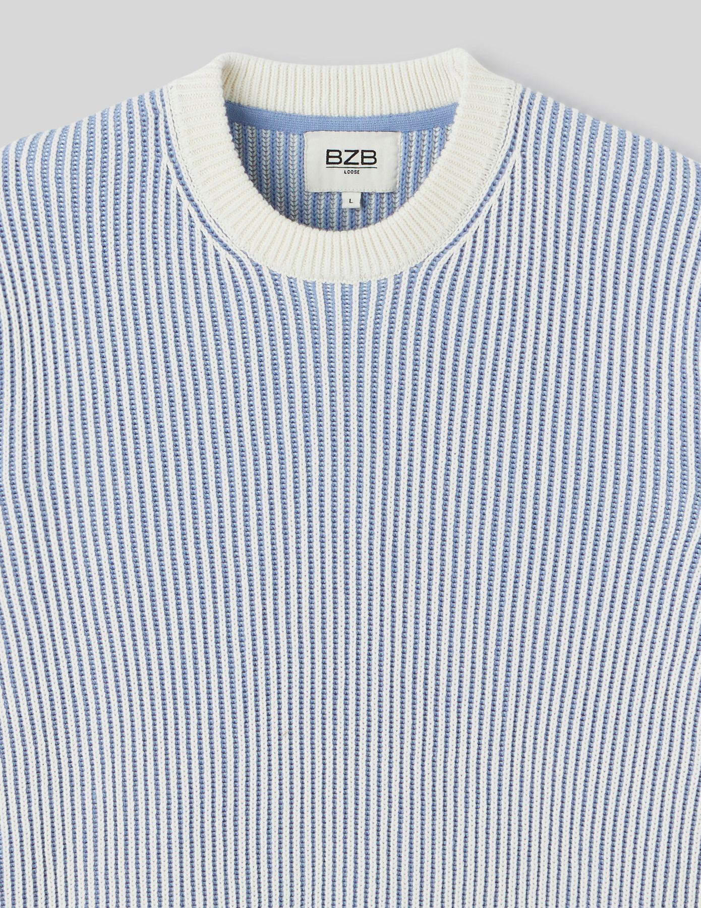 Pull côtelé bicolore