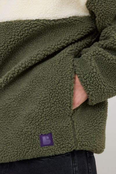 Sweat en sherpa colorblock