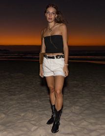 Short en jean raw cut