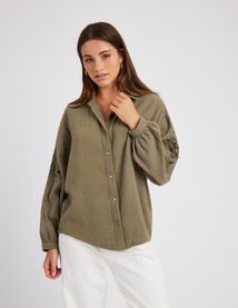 Chemise en gaze de coton unie