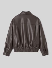 Blouson bombardier en tissu enduit