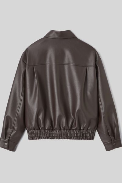 Blouson bombardier en tissu enduit