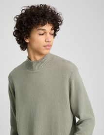 Pull col montant laine