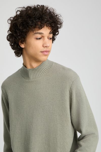 Pull col montant laine