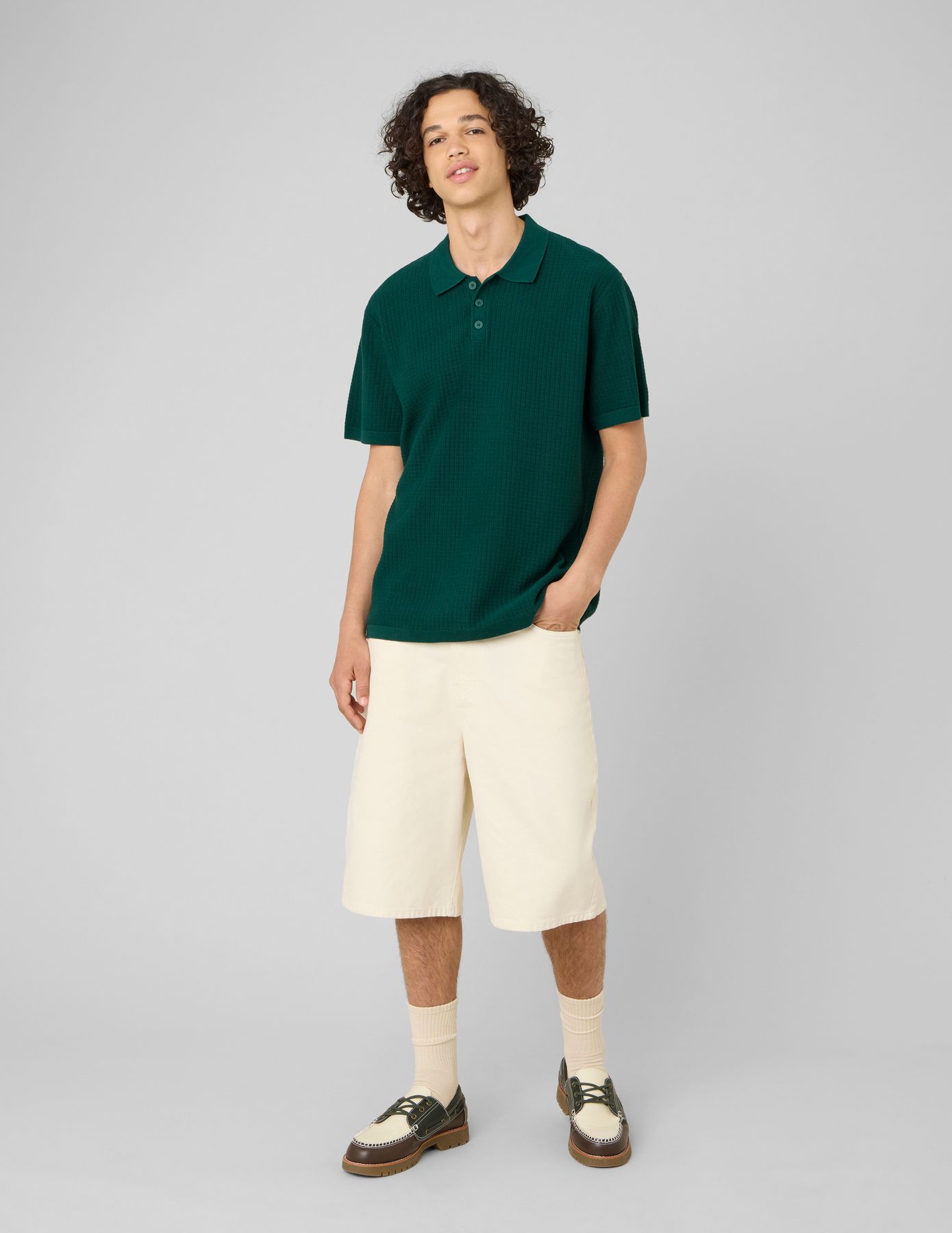 Polo maille c&ocirc;tel&eacute;e