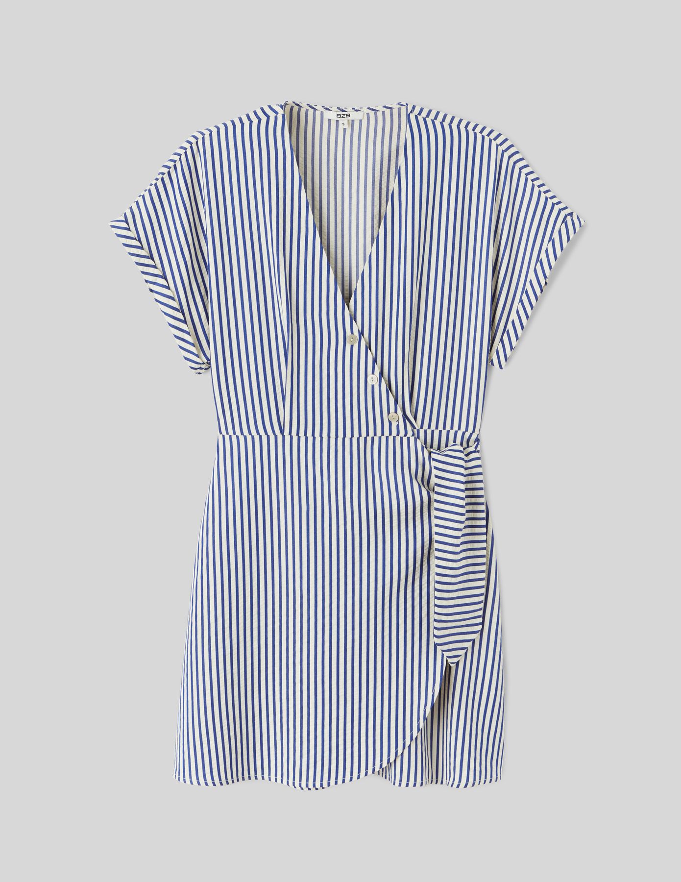 Robe courte rayée