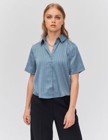 Chemisette satinée à motif