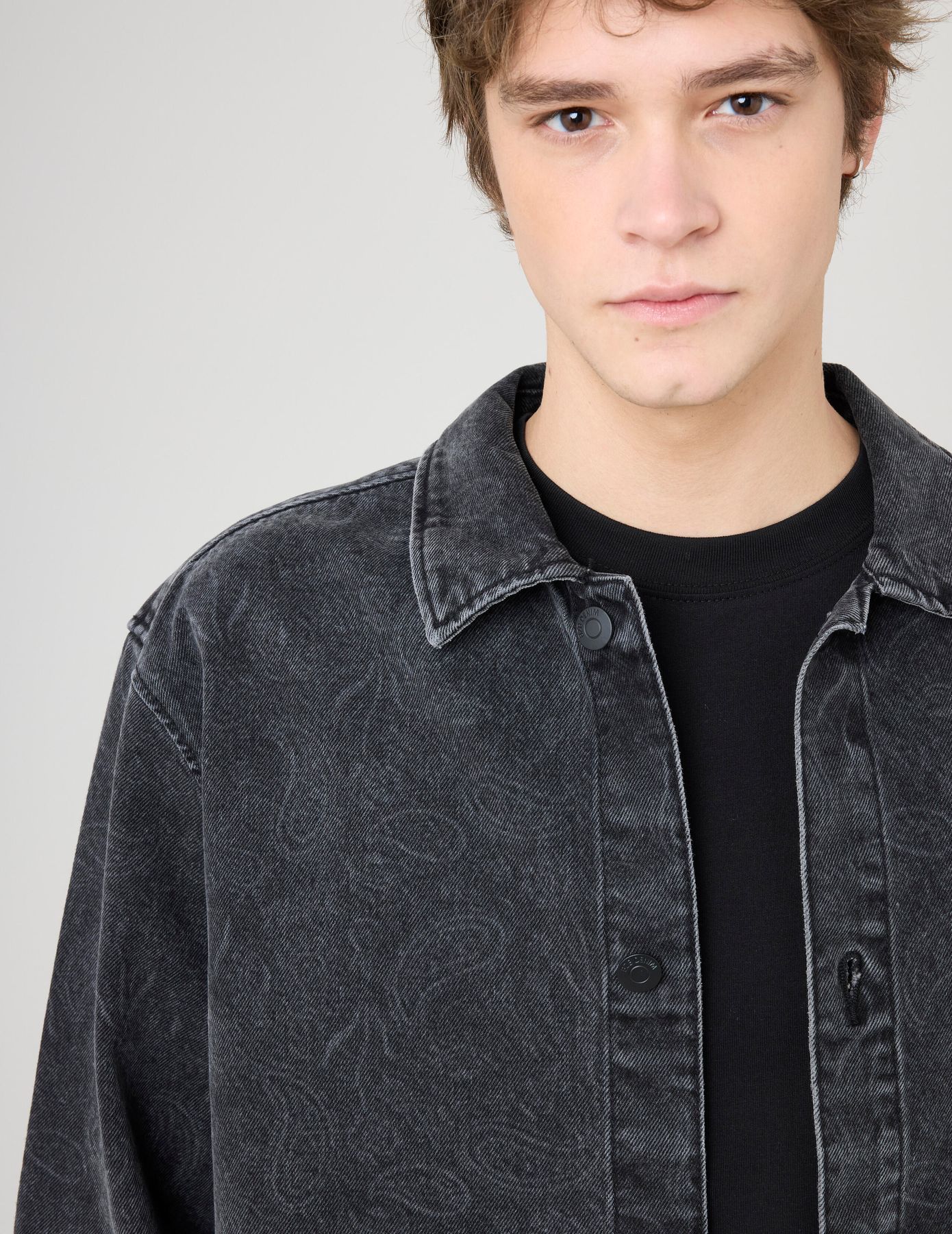 Surchemise en jean imprimée