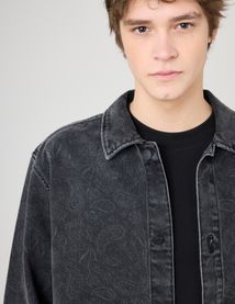 Surchemise en jean imprimée