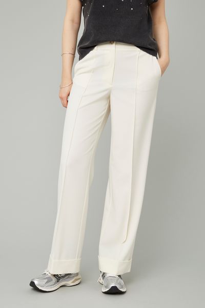 Pantalon tailleur à revers