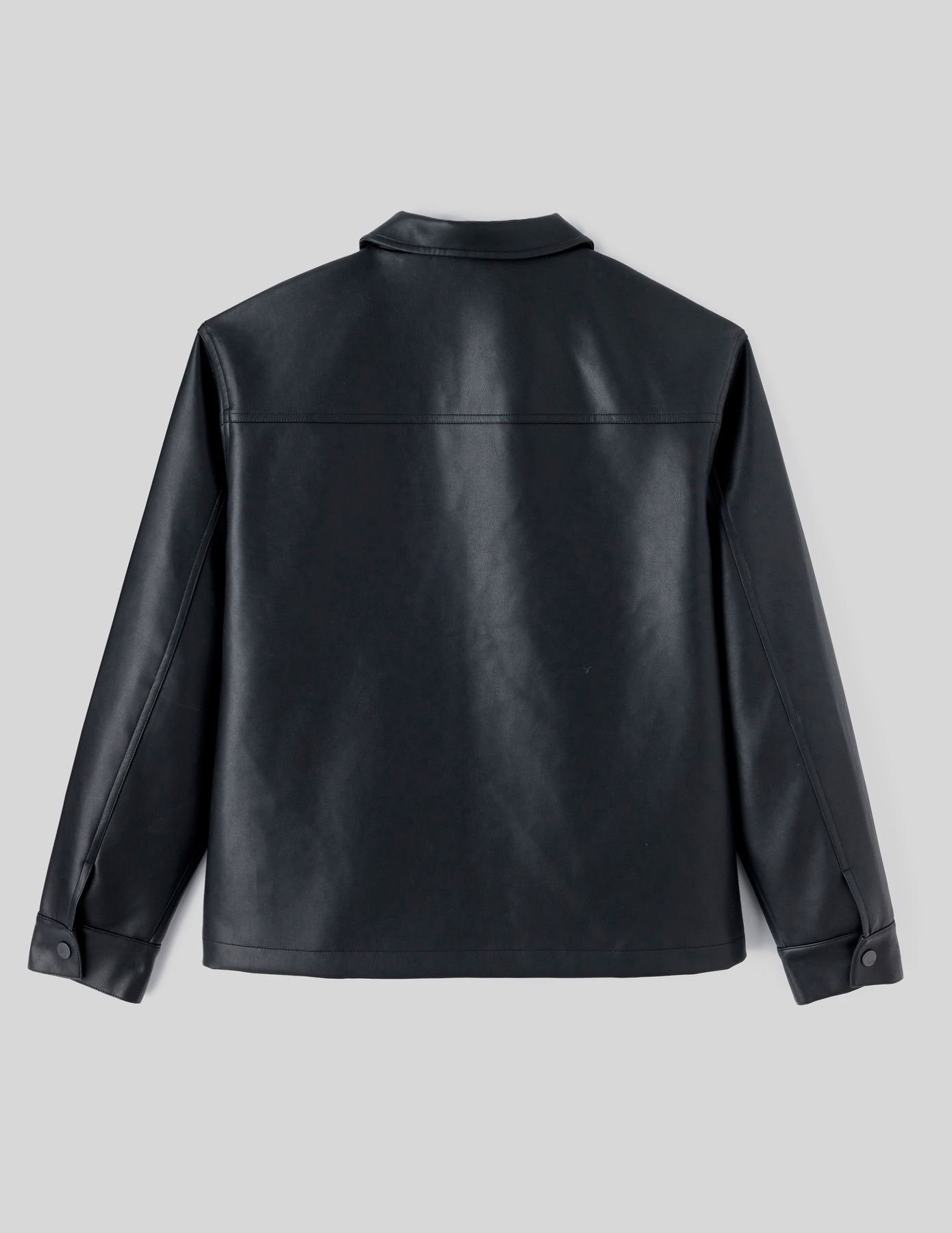 Blouson zippé en tissu enduit