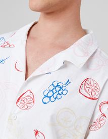 Chemise manches courtes imprim&eacute;e