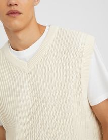 Pull uni sans manches