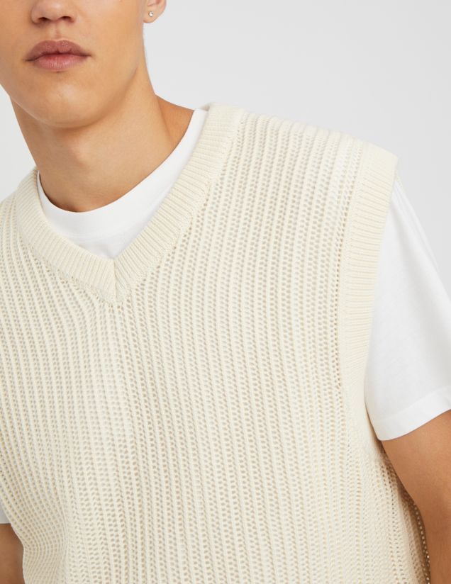 Pull uni sans manches