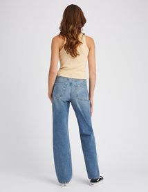 Jean straight taille haute